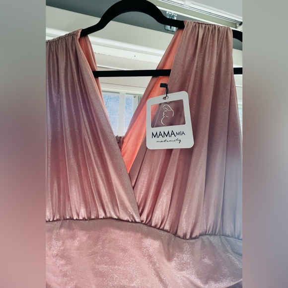 Floor length maternity dress | Champagne color| Size 32 - Picture 6 of 17